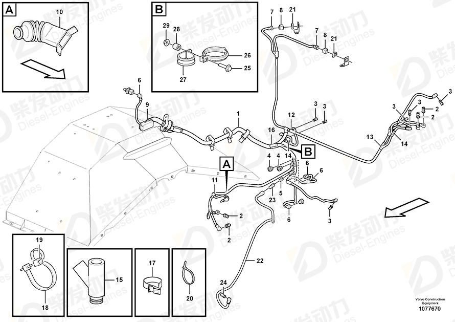 VOLVO Cable harness 17408655 Drawing VOLVO Cable harness 17408655 Drawing