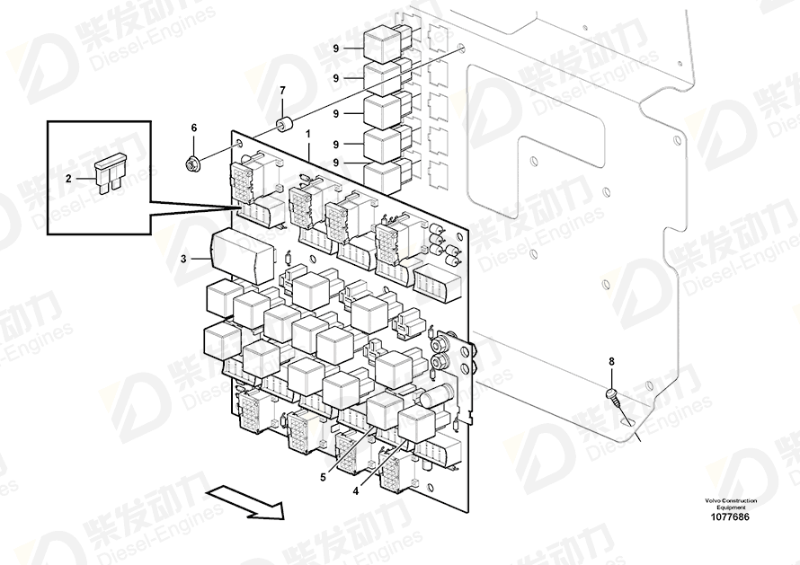 VOLVO Circuit board 17270411 Drawing