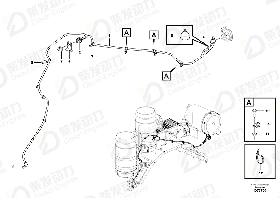VOLVO Cable harness 17410601 Drawing