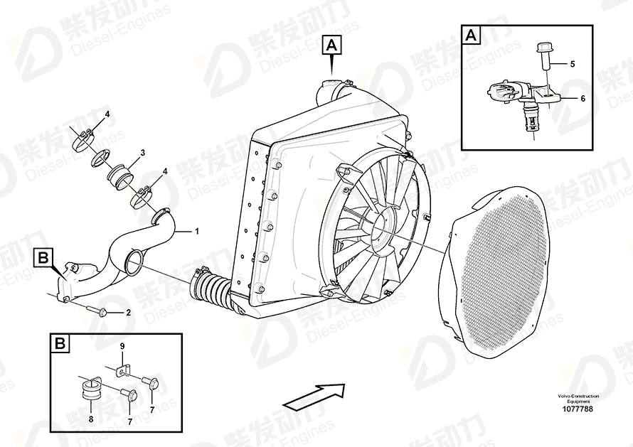 VOLVO Charge air pipe 17234511 Drawing