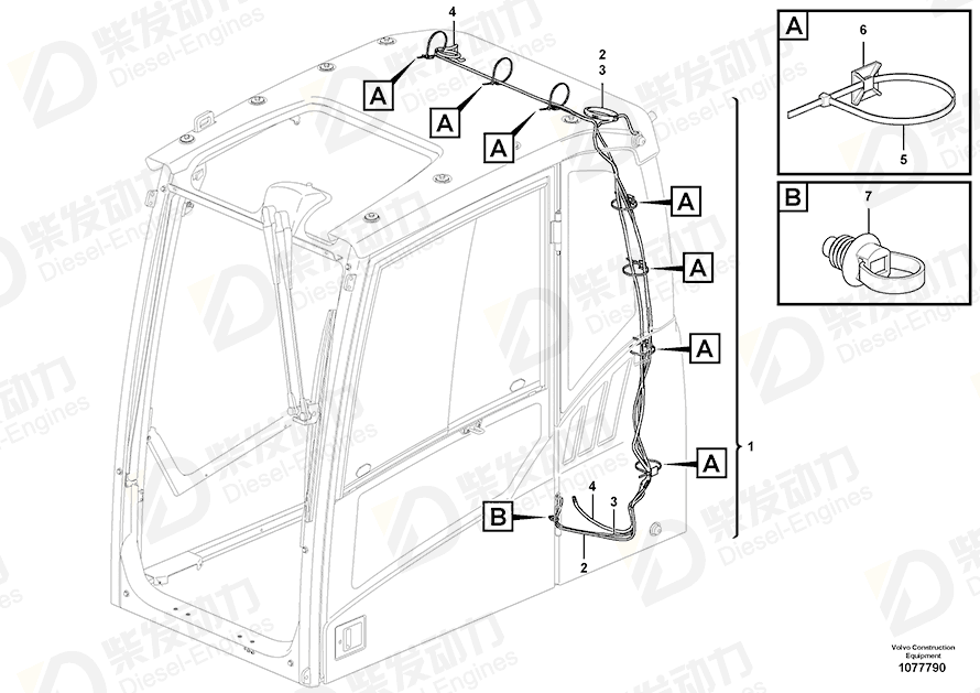 VOLVO Cable 14691689 Drawing