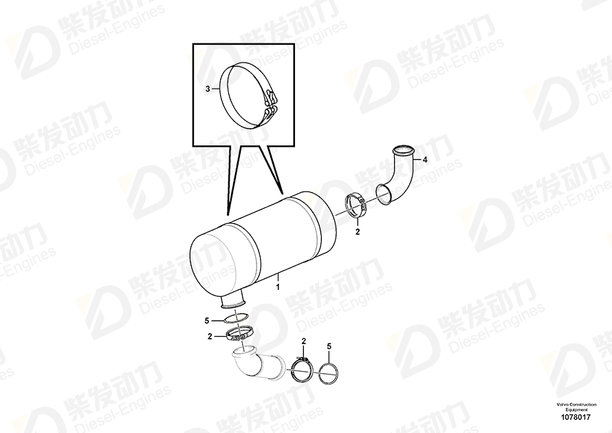 VOLVO Tensioning band 15095361 Drawing VOLVO Tensioning band 15095361 Drawing