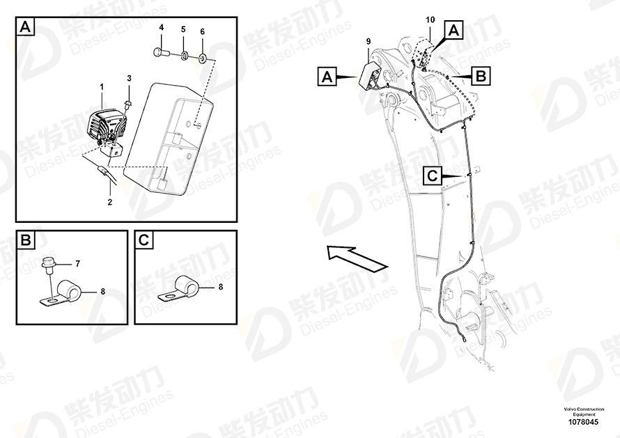 VOLVO Cable harness 14687714 Drawing