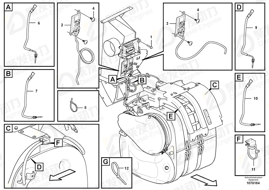 VOLVO Temperature sensor 17254302 Drawing