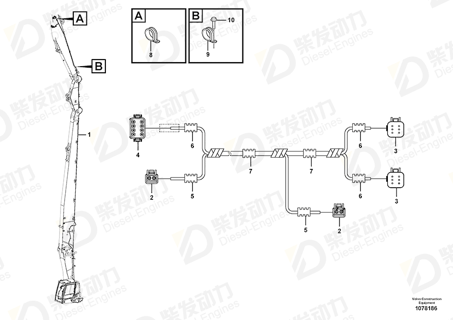 VOLVO Cable harness 14692966 Drawing