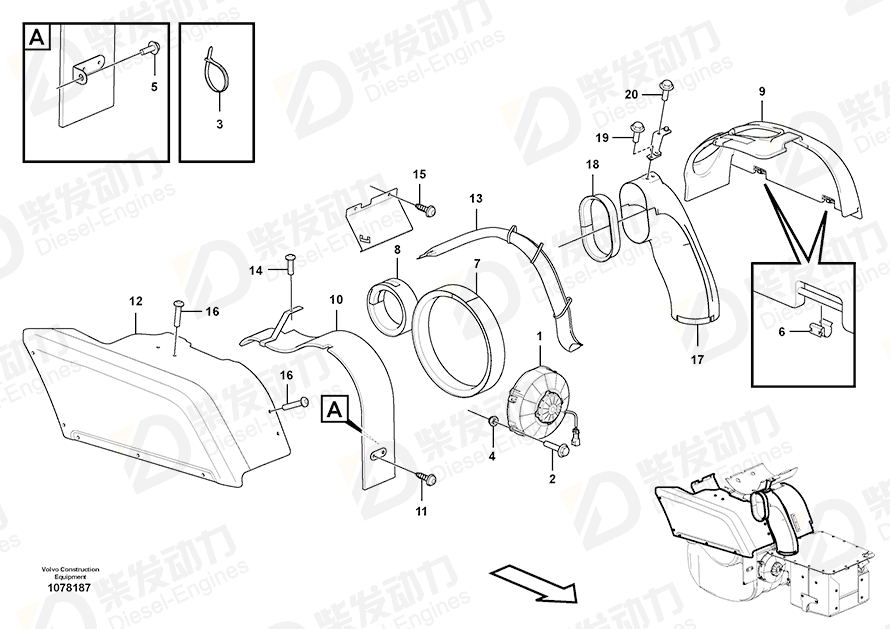 VOLVO Air inlet 16869754 Drawing