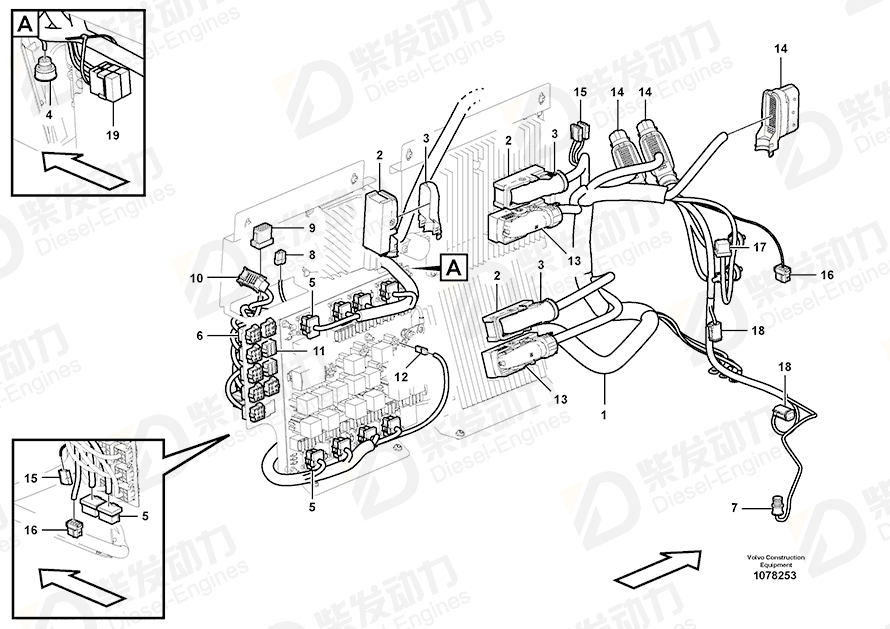 VOLVO Cable harness 17408947 Drawing VOLVO Cable harness 17408947 Drawing