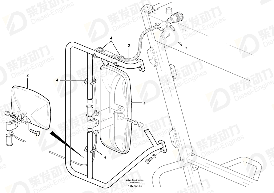 VOLVO Cable 11121364 Drawing