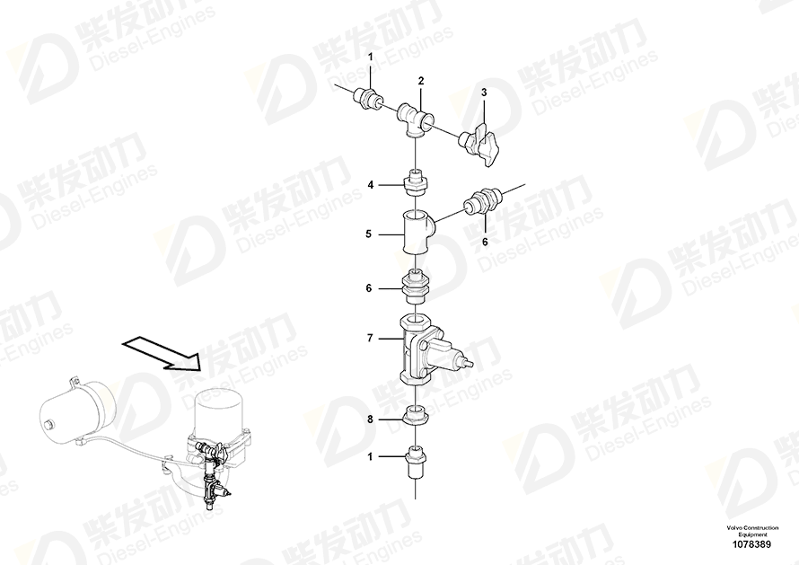 VOLVO Bulkhead grommet 11197141 Drawing