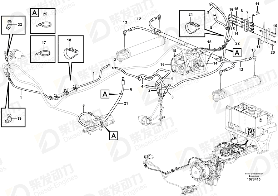 VOLVO Hose Protection 17420897 Drawing