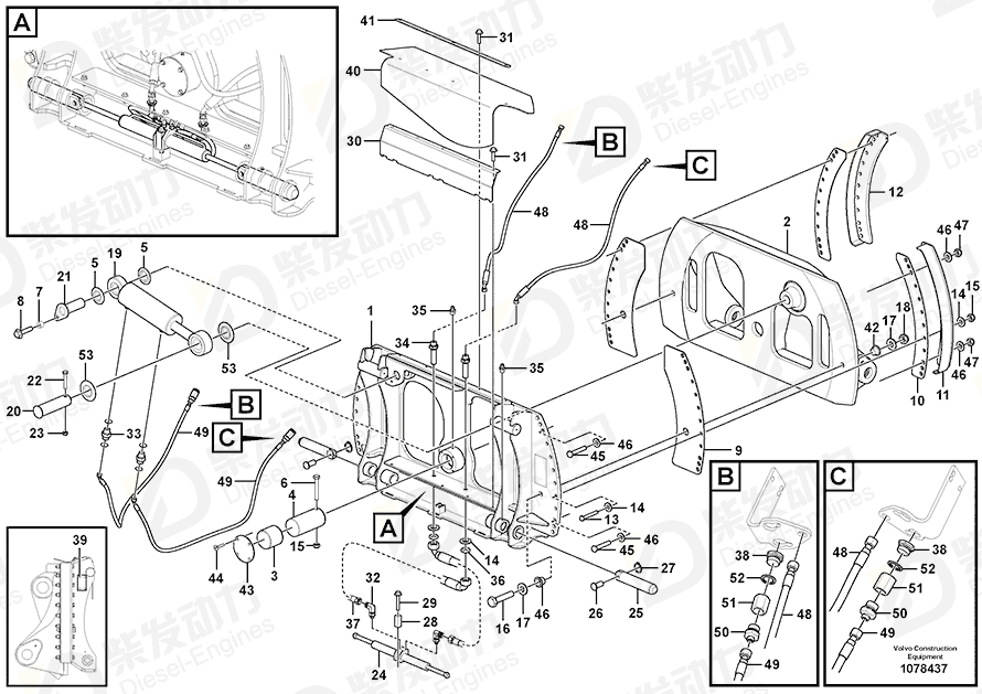 VOLVO Flange screw 968299 Drawing