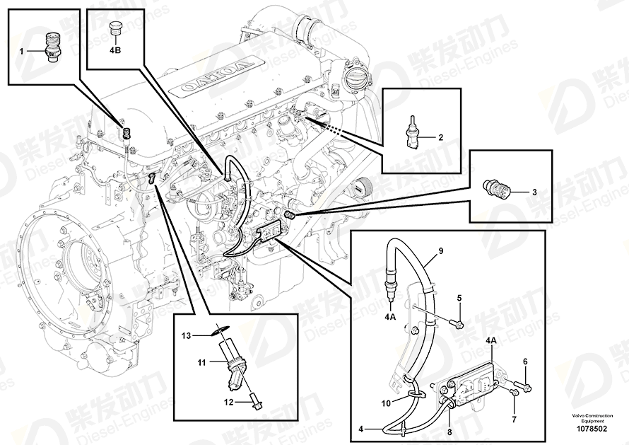 VOLVO Pressure sensor 21634024 Drawing VOLVO Pressure sensor 21634024 Drawing