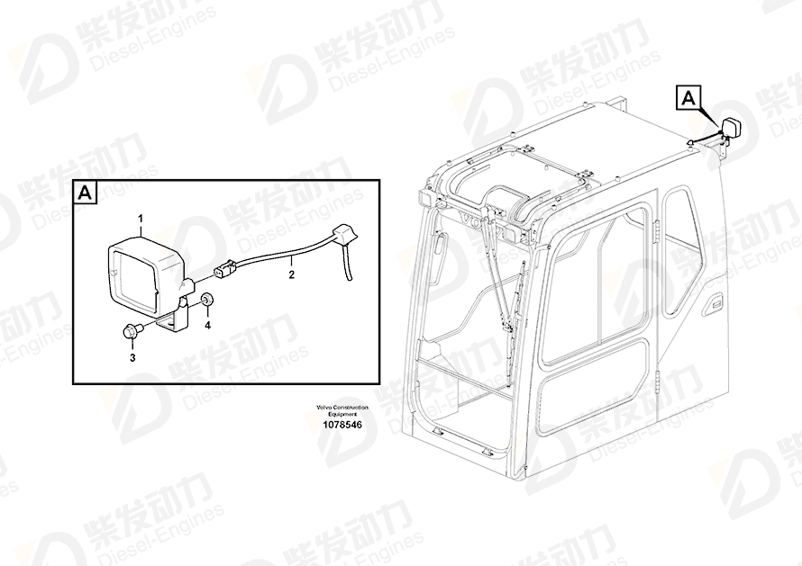 VOLVO Cable harness 14514378 Drawing