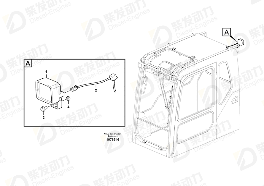 VOLVO Cable harness 14514378 Drawing VOLVO Cable harness 14514378 Drawing