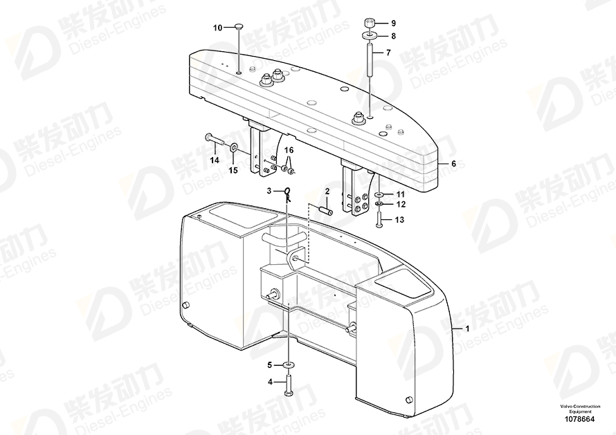 VOLVO Counterweight 14689950 Drawing