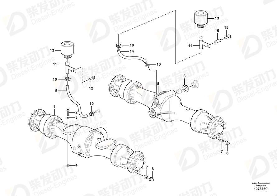 VOLVO Hose clamp 13943472 Drawing