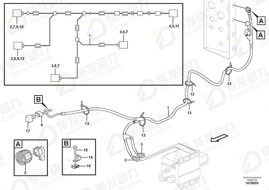 VOLVO Cable terminal 11039671 Drawing VOLVO Cable terminal 11039671 Drawing
