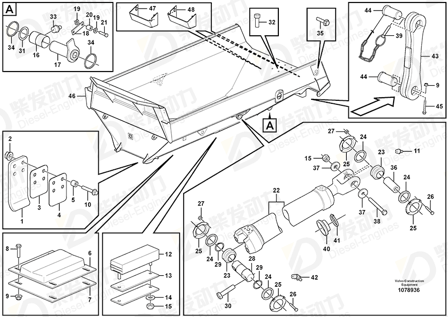 VOLVO Dumper Body 16887403 Drawing