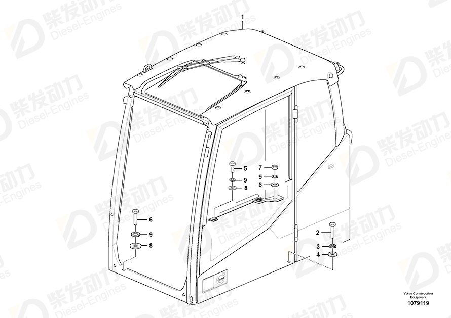 VOLVO Cab 14694361 Drawing