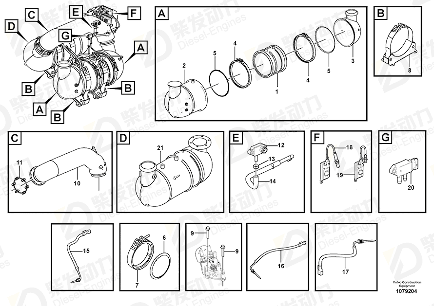 VOLVO Temperature sensor 21285163 Drawing