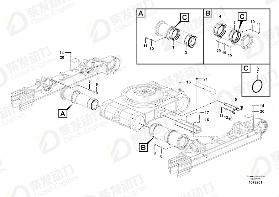 VOLVO Hexagon screw 978938 Drawing VOLVO Hexagon screw 978938 Drawing