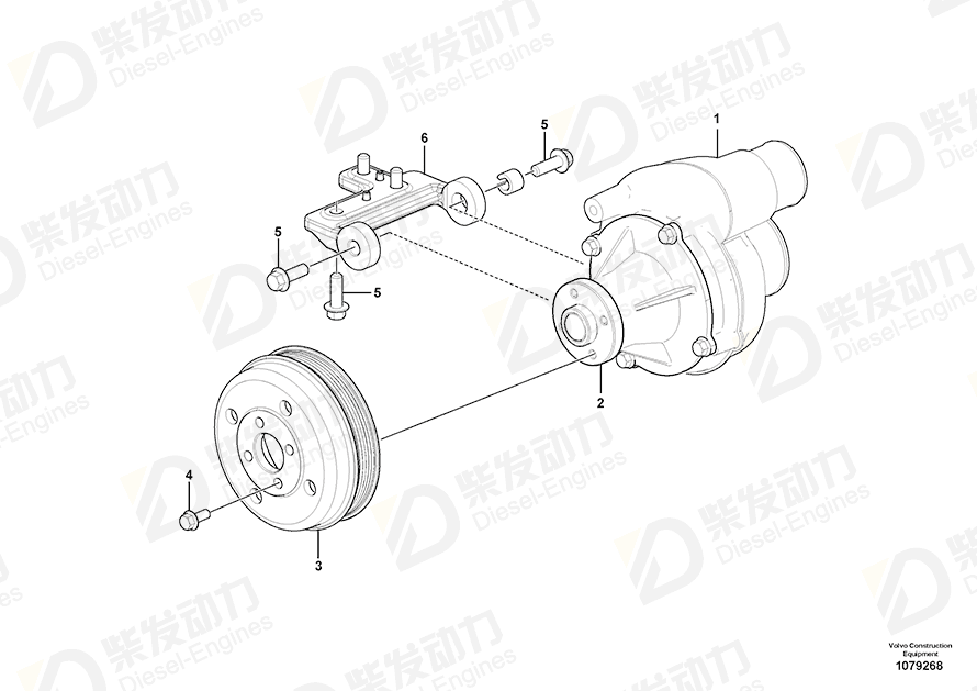 VOLVO Coolant pump 17219198 Drawing