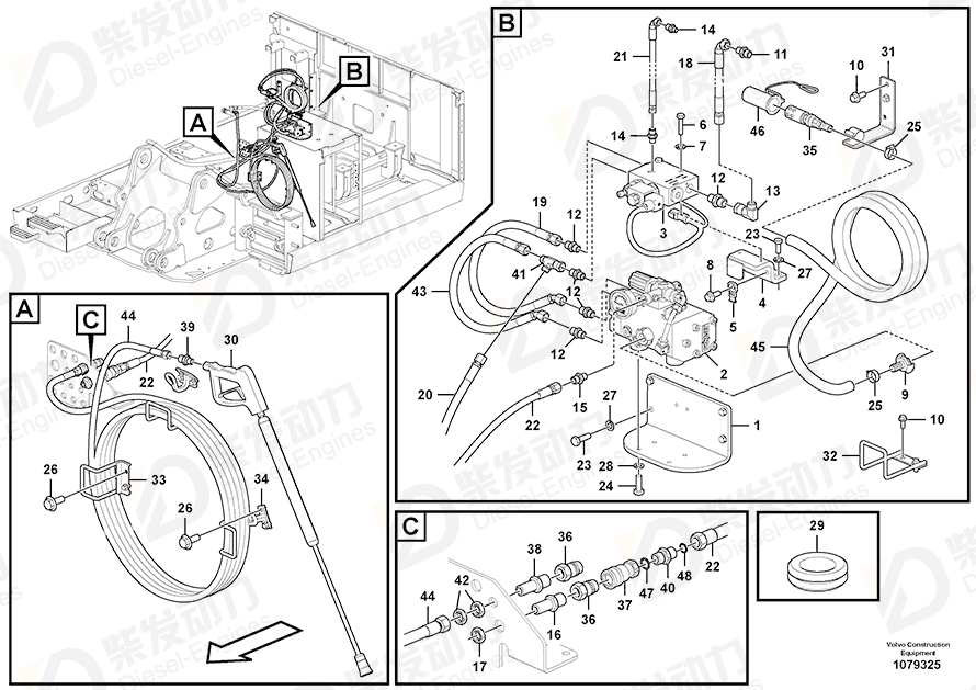 VOLVO Hose assembly 936314 Drawing