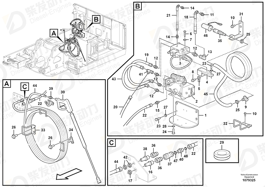 VOLVO Hose 14543309 Drawing