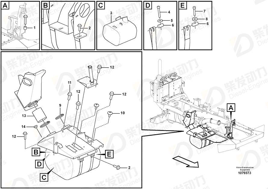 VOLVO Ventilation hose 16842548 Drawing VOLVO Ventilation hose 16842548 Drawing