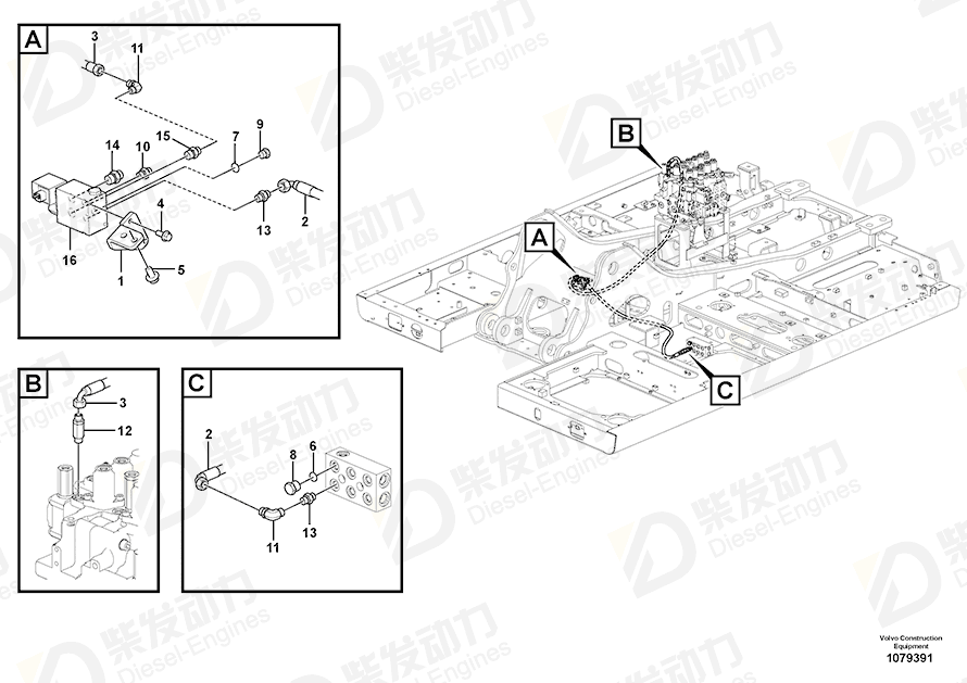 VOLVO Bracket 14539944 Drawing