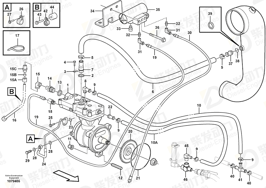 VOLVO Hollow screw 973950 Drawing