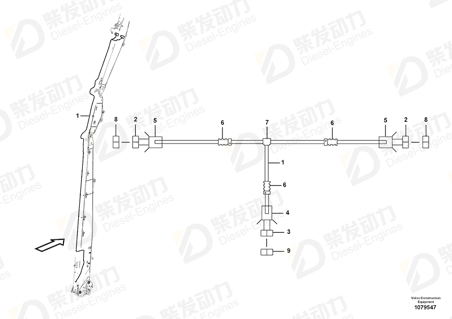 VOLVO Cable harness 14693013 Drawing VOLVO Cable harness 14693013 Drawing