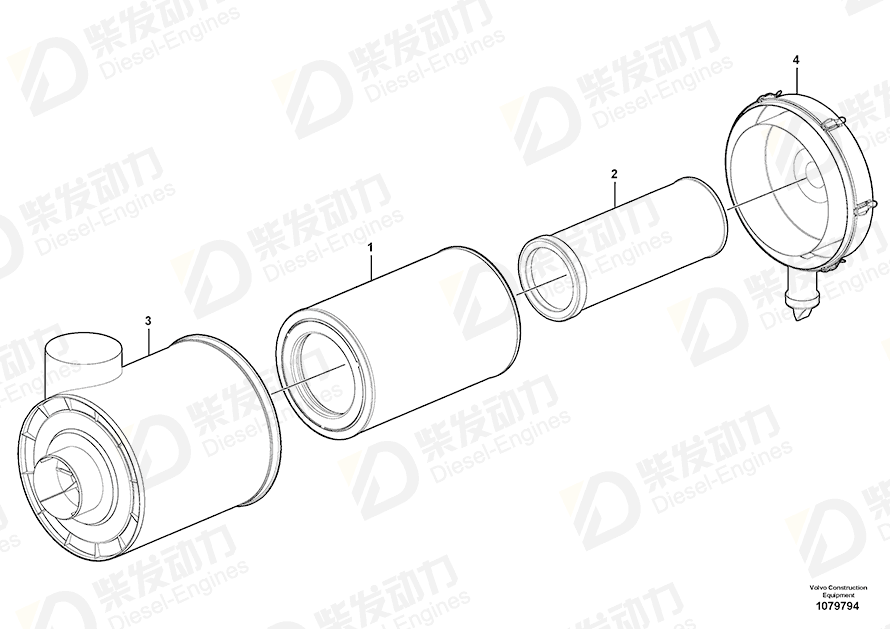 VOLVO Air cleaner 15013660 Drawing