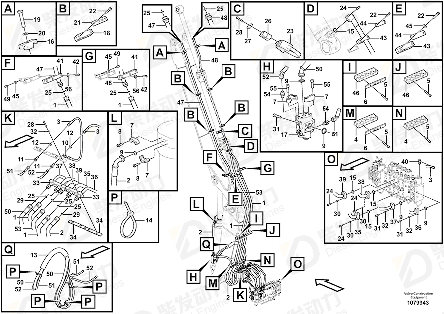 VOLVO Hose assembly 936749 Drawing