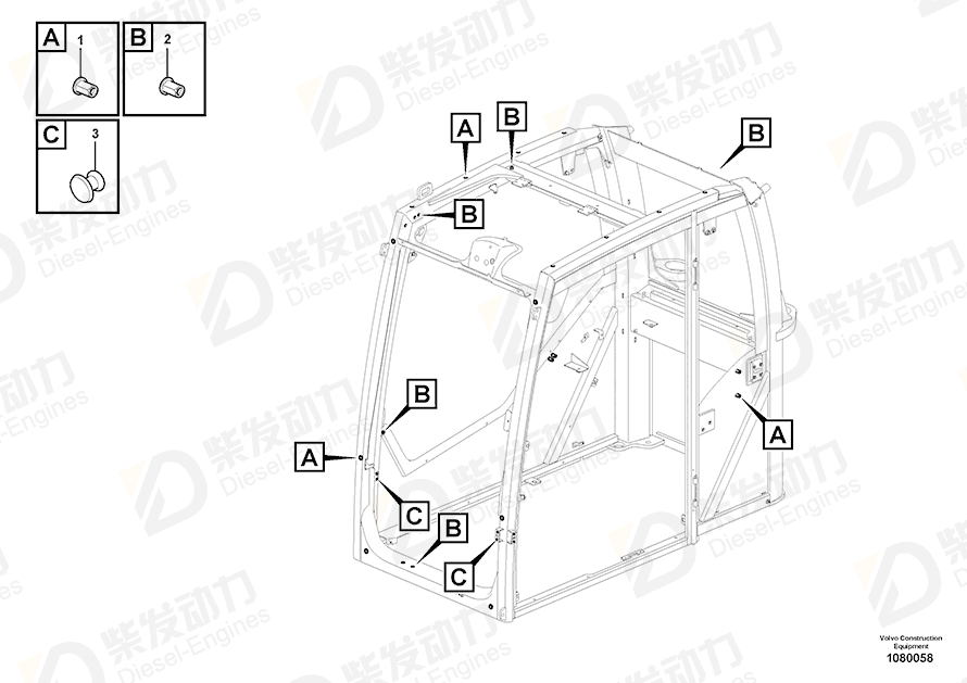 VOLVO Rivet nut 11205867 Drawing