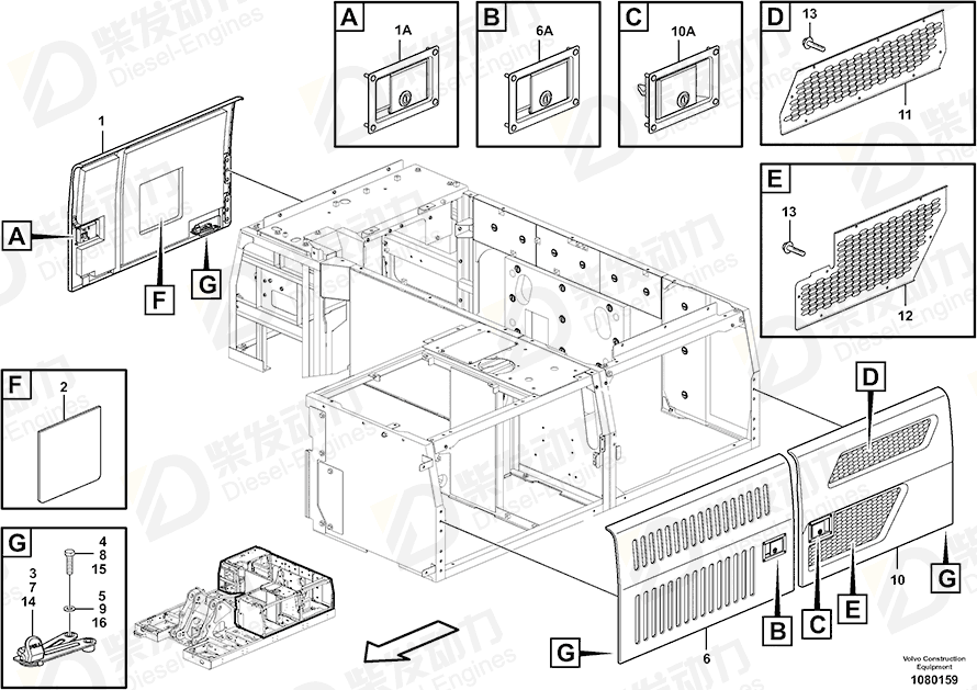 VOLVO Door 14604463 Drawing