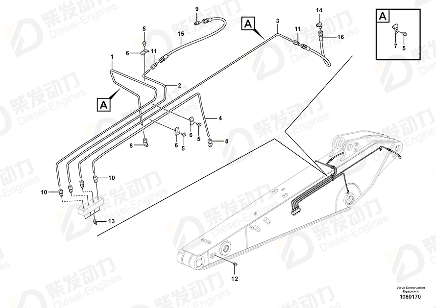 VOLVO Pipe 14687027 Drawing