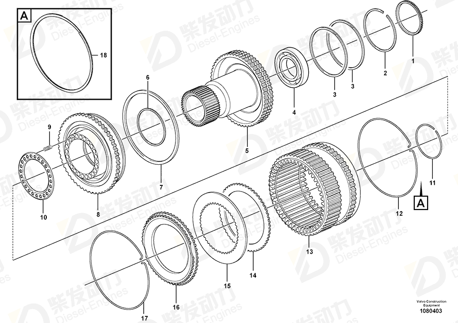 VOLVO Piston 15164327 Drawing