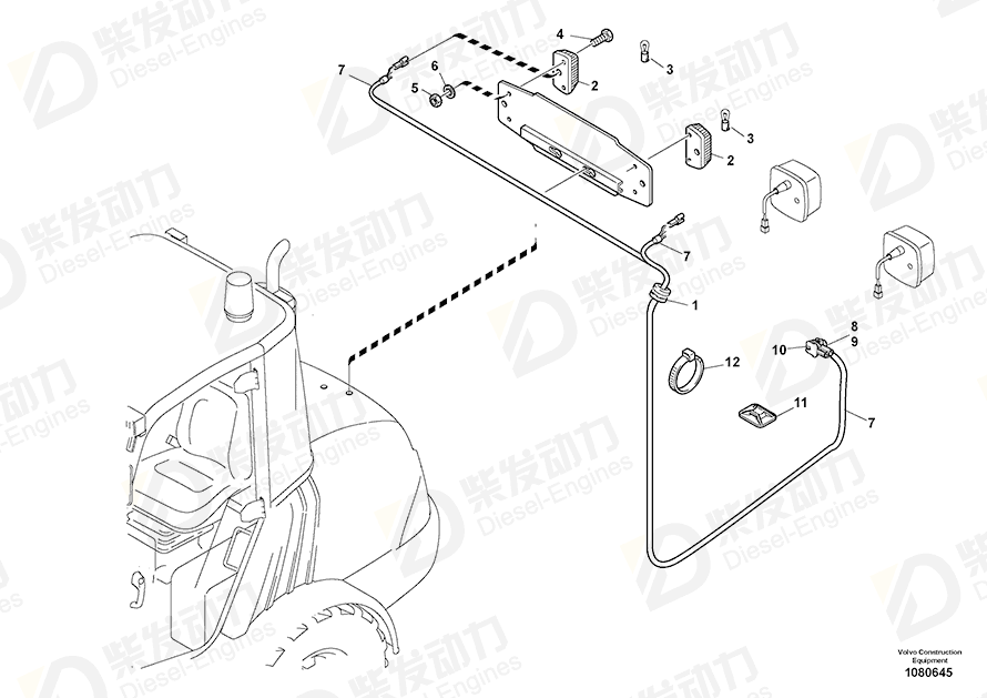 VOLVO Sign lamp 11147756 Drawing