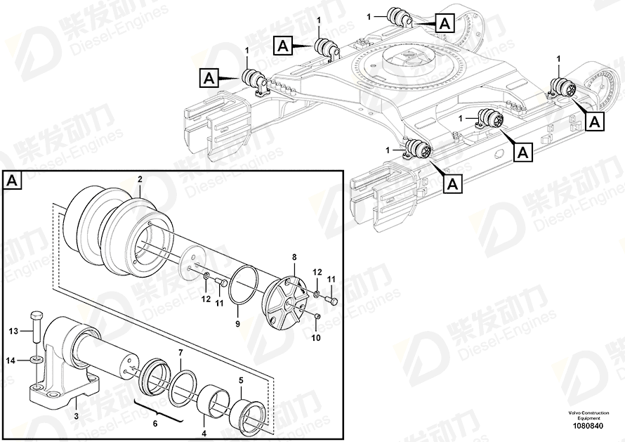 VOLVO Bushing 14676342 Drawing