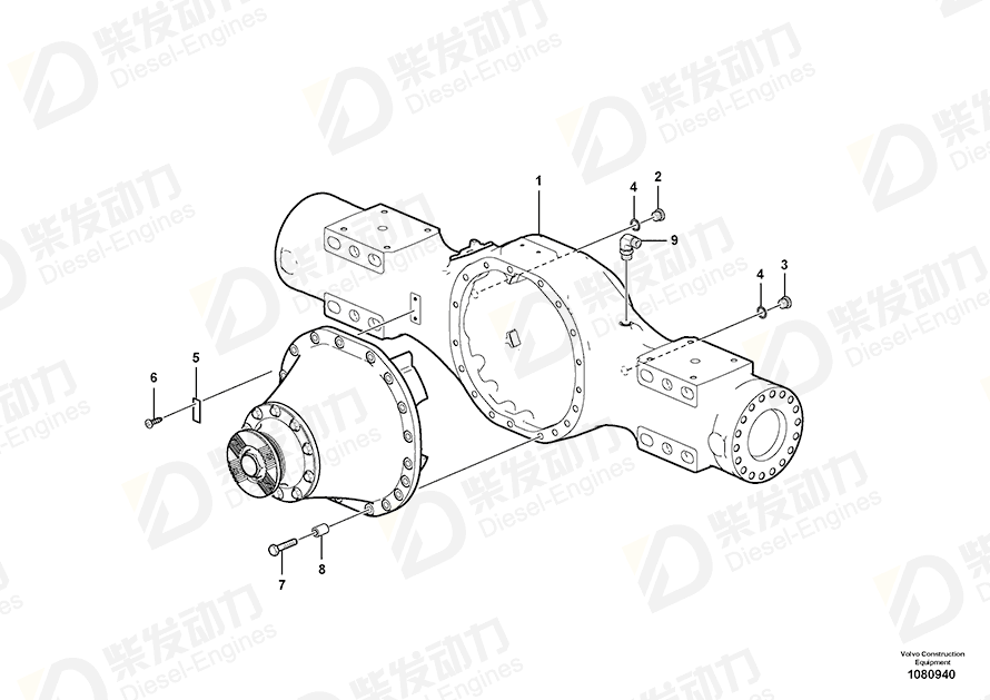 VOLVO Elbow nipple 932337 Drawing