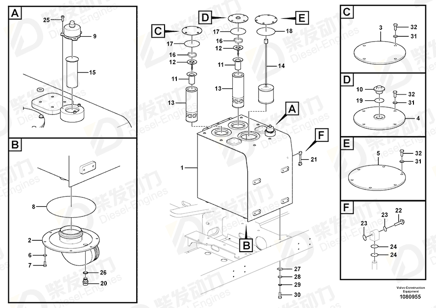 VOLVO Hexagon screw 993033 Drawing VOLVO Hexagon screw 993033 Drawing