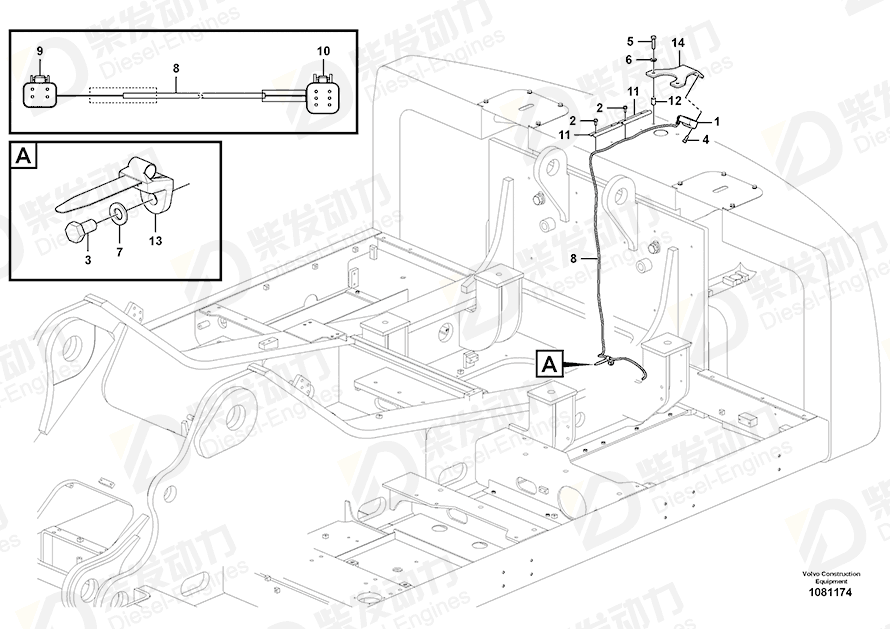 VOLVO Cable harness 14694933 Drawing