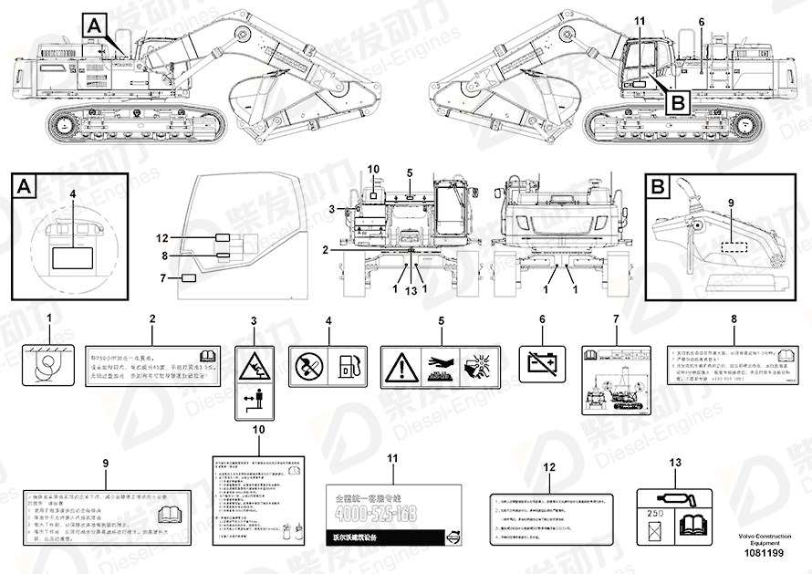 VOLVO Decal 14690516 Drawing