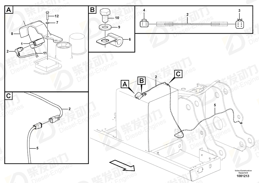 VOLVO Cable harness 14691977 Drawing