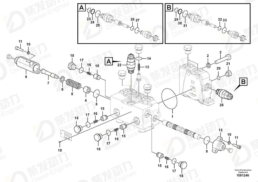 VOLVO Sealing kit 14630256 Drawing VOLVO Sealing kit 14630256 Drawing