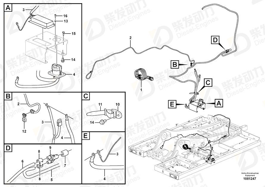 VOLVO Cold start device 14673595 Drawing
