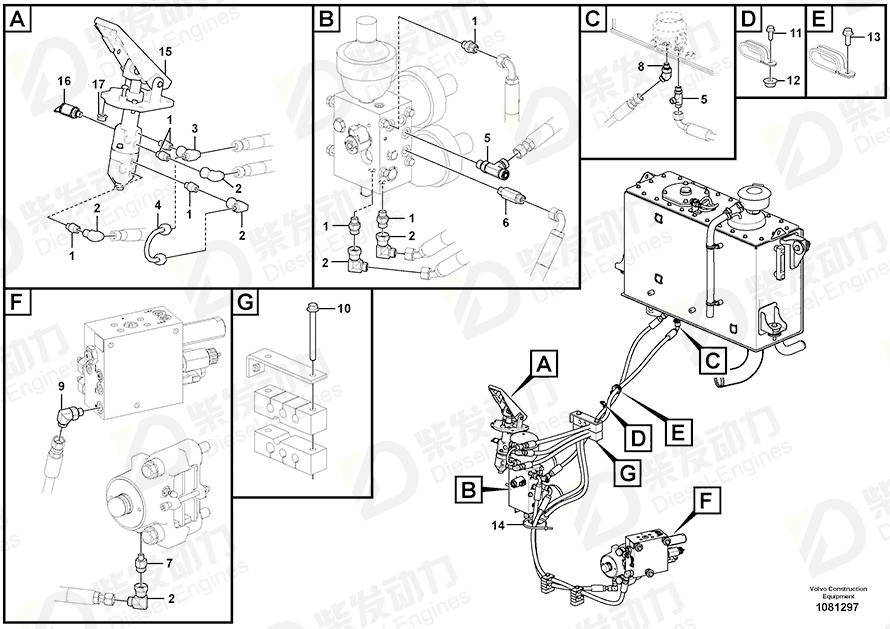 VOLVO Fitting nut 935151 Drawing VOLVO Fitting nut 935151 Drawing