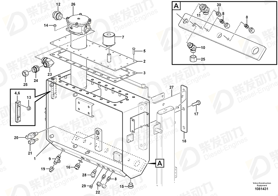 VOLVO Elbow nipple 936847 Drawing