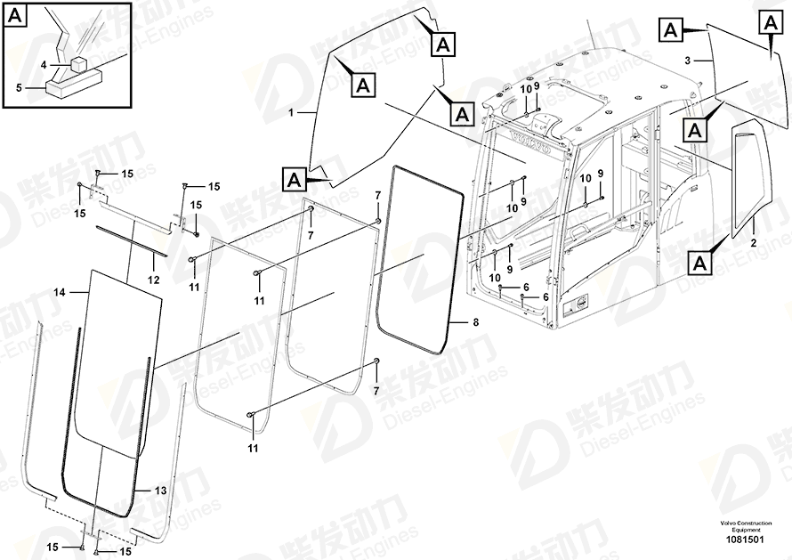 VOLVO Weatherstrip 14695479 Drawing